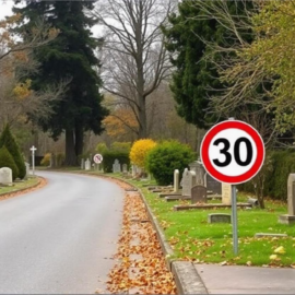 Durchfahrt Friedhof in Gefahr