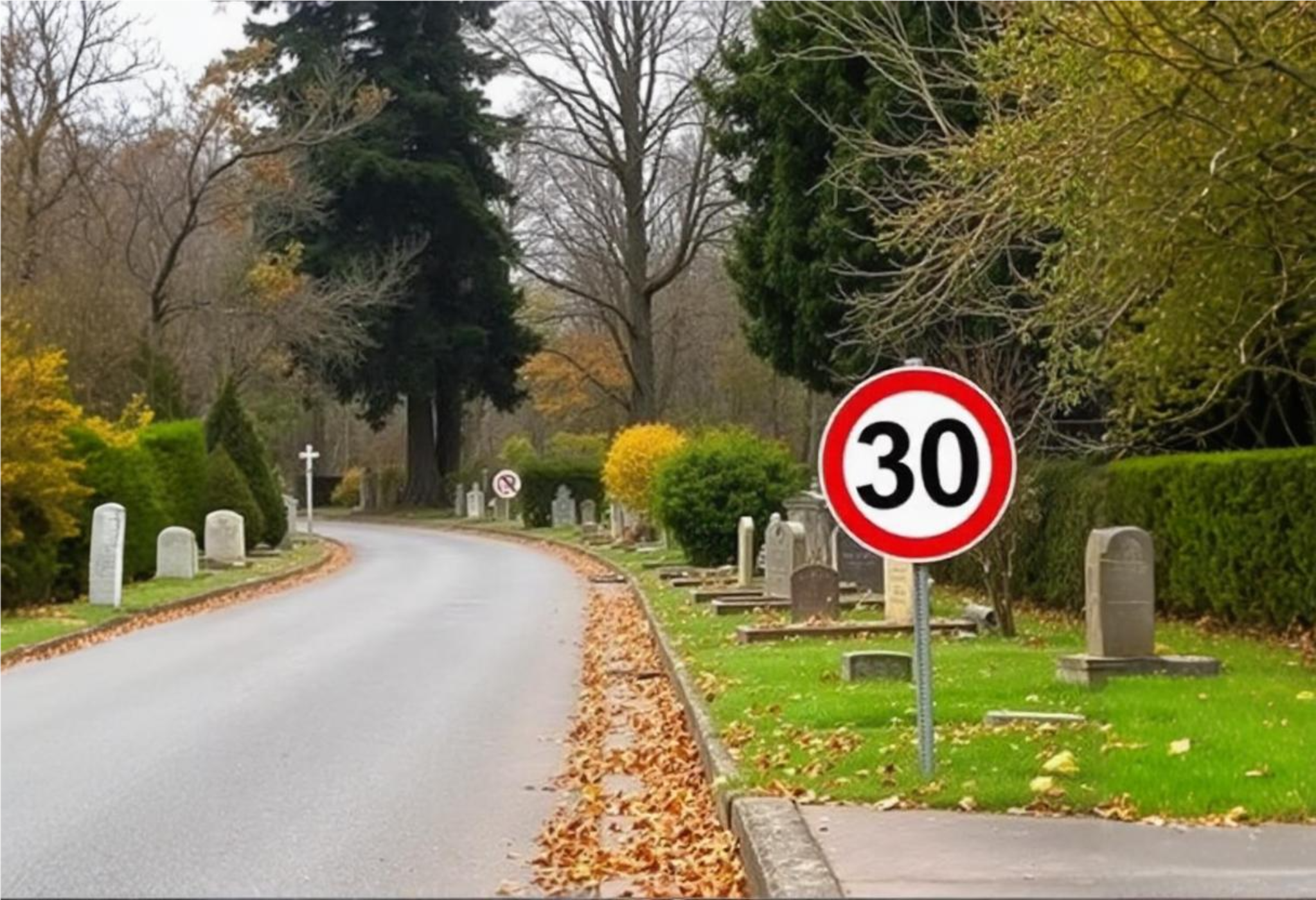 Durchfahrt Friedhof in Gefahr