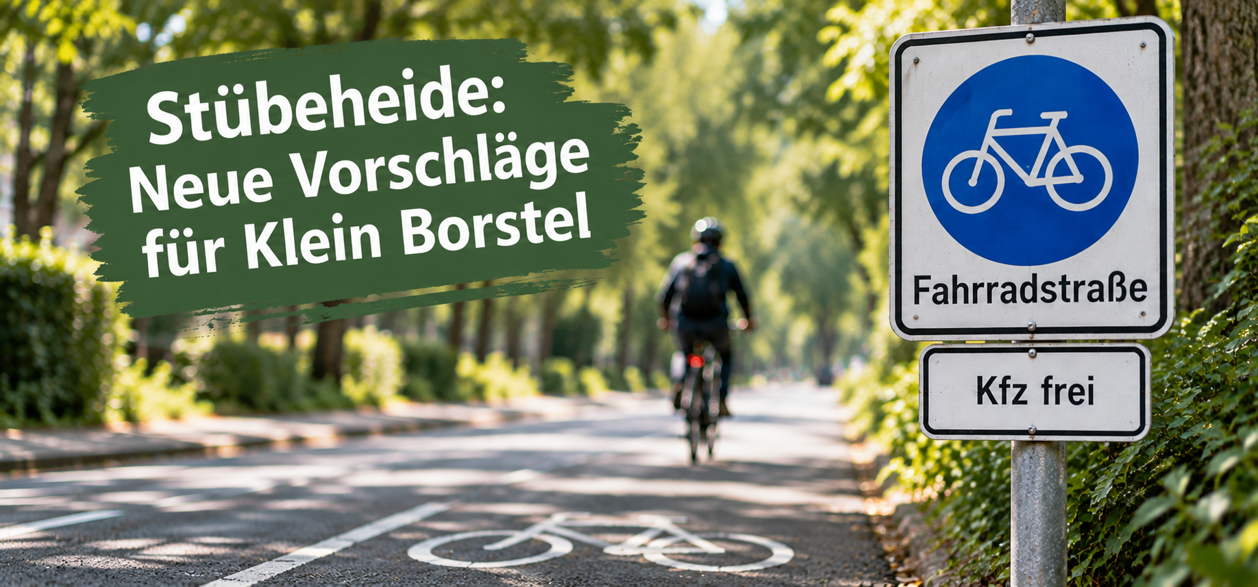 Fahrradstraße Stübeheide: Parteien fordern Änderungen an den Umbauplänen